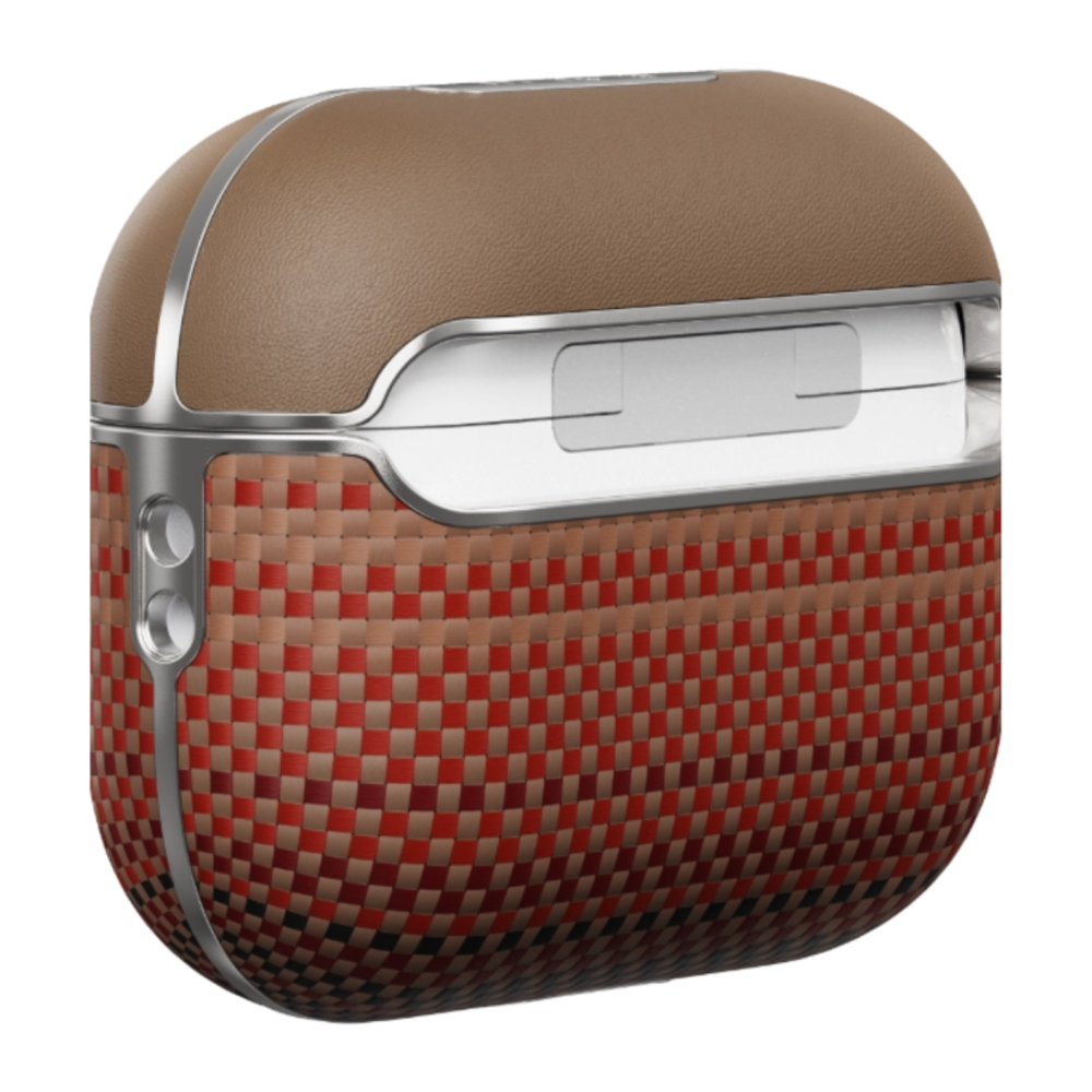 Арамидный чехол MagSafe PITAKA MagEZ Case для AirPods Pro 2 Тонкий гибридный чехол из арамидного волокна и полиуретановой кожи