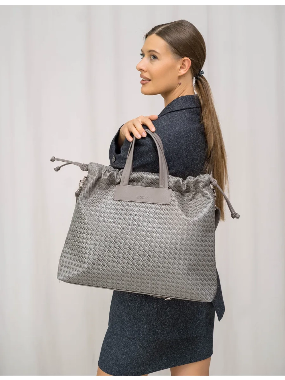 Сумка шоппер через плечо большая