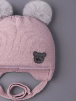 Шапка для девочки зимняя вязаная с ушками