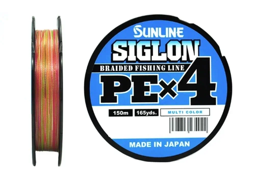 Плетеный шнур SUNLINE Siglon PE x4 150m Multicolor #0.8 (0.153mm) 6.0kg 434008