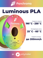 Пластик Polymaker Panchroma Luminous PLA 1,75mm, 1kg Green