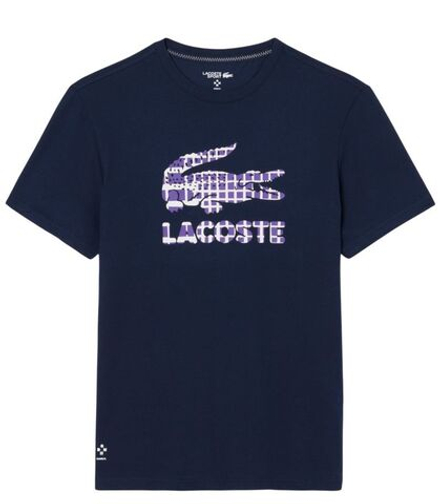 Мужская теннисная футболка Lacoste Tennis x Daniil Medvedev - navy blue