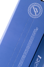 Синий двусторонний стеклянный фаллоимитатор Double Crystal - 19,5 см. (Цвет: синий)