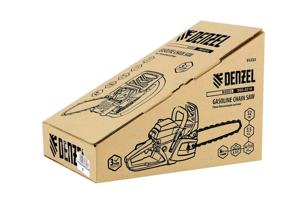Бензиновая цепная пила Denzel DGS-5218 95233