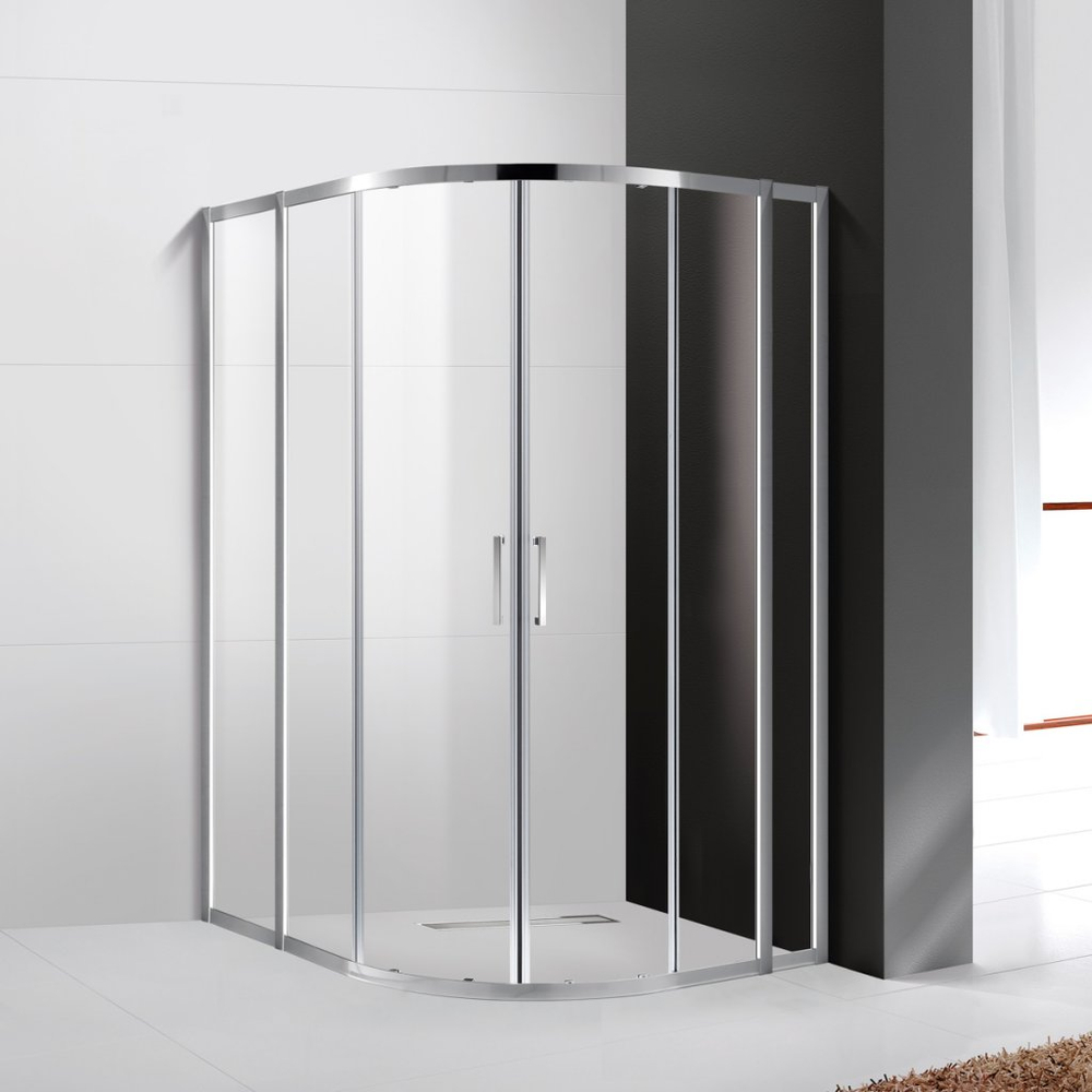 Душевой уголок Cezares MOLVENO-RH-22-110/100-C-Cr-IV, 110х100х195, профиль хром, стекло прозрачное
