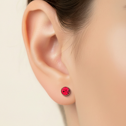 Серьги пусеты Fiore Luna Indian Pink SWE297 IP RG