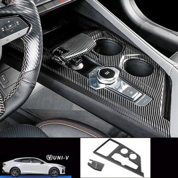 Накладки на центральную консоль и ручку КПП Changan Uni V 2021-2025 карбон