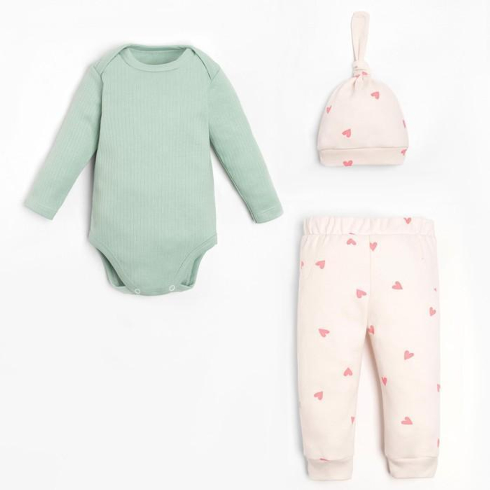 Комплект: боди, шапочка и брюки "Зайчик", рост 86-92 см 7711070 (Крошка Я)