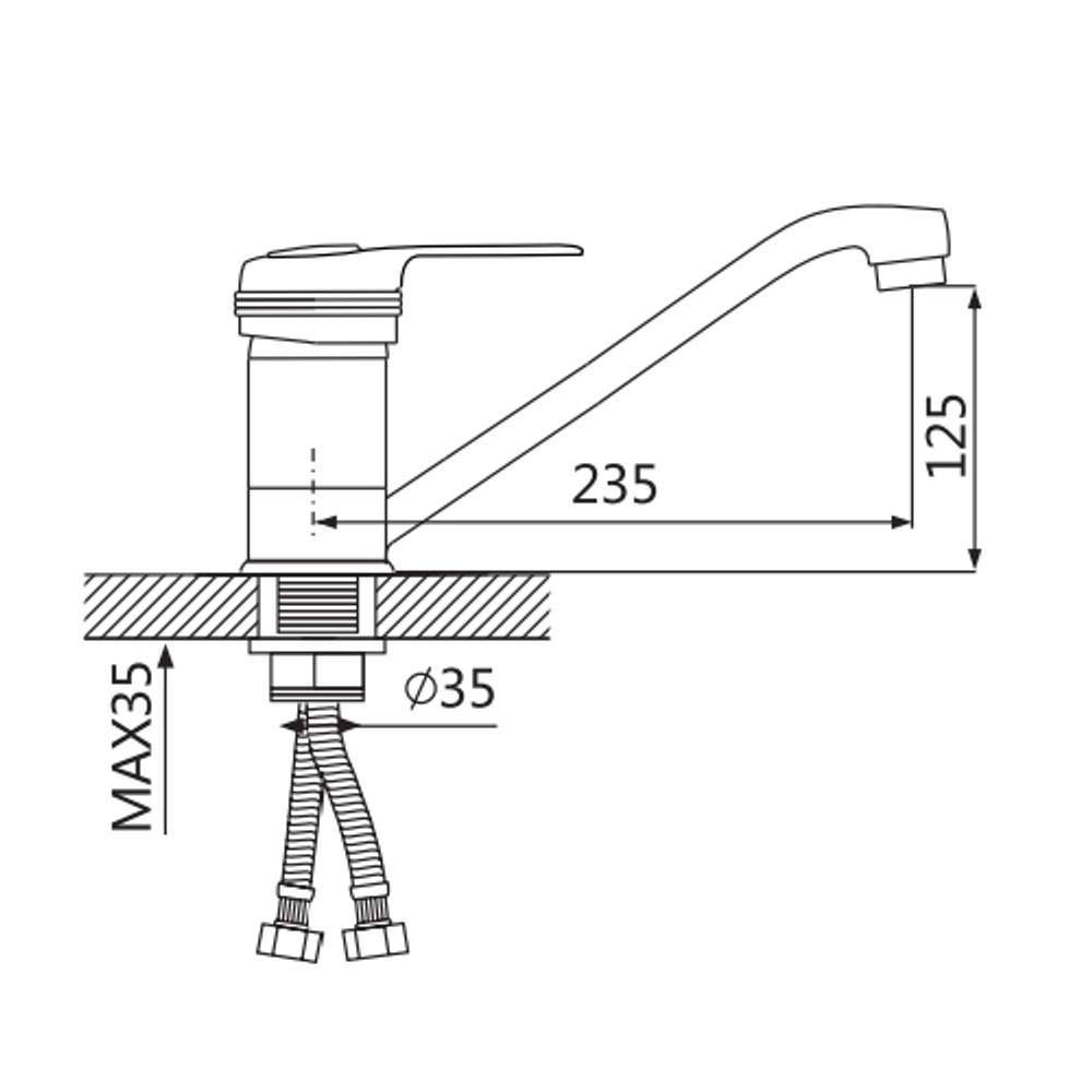 Смеситель для кухни Oute T41 T4103BC