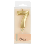 Свеча Цифра, Грани, Золото, Металлик