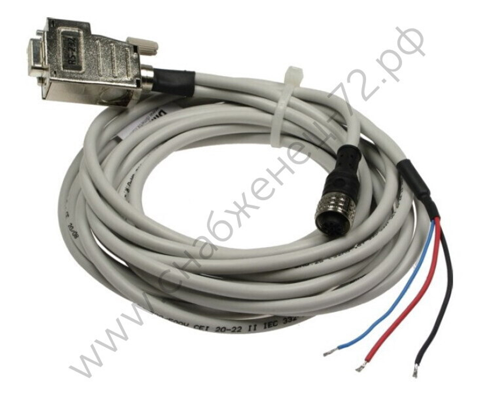 Кабель DIMETIX RS232 для EDS-C 30, 3м, М12 коннектор с 5 контактами защищ. по IP65 и коннектор D-Sub