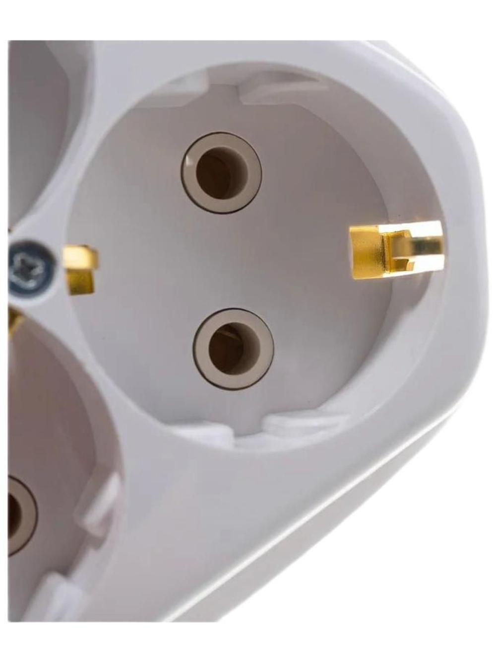 Розетка трехмест. скр. уст. с з/к (ток 16А) РС10/16-835 в инд.упак.