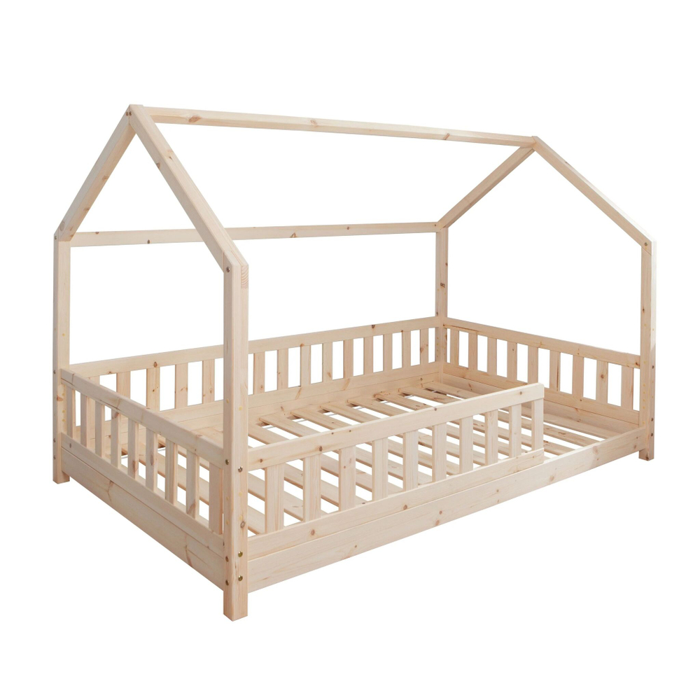 Одноярусная кровать Домик 90x200 см из сосны без отделки