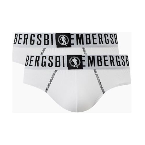 Мужские трусы брифы белые набор 2 в 1 Bikkembergs FASHION PUPINO BKK1USP06BI