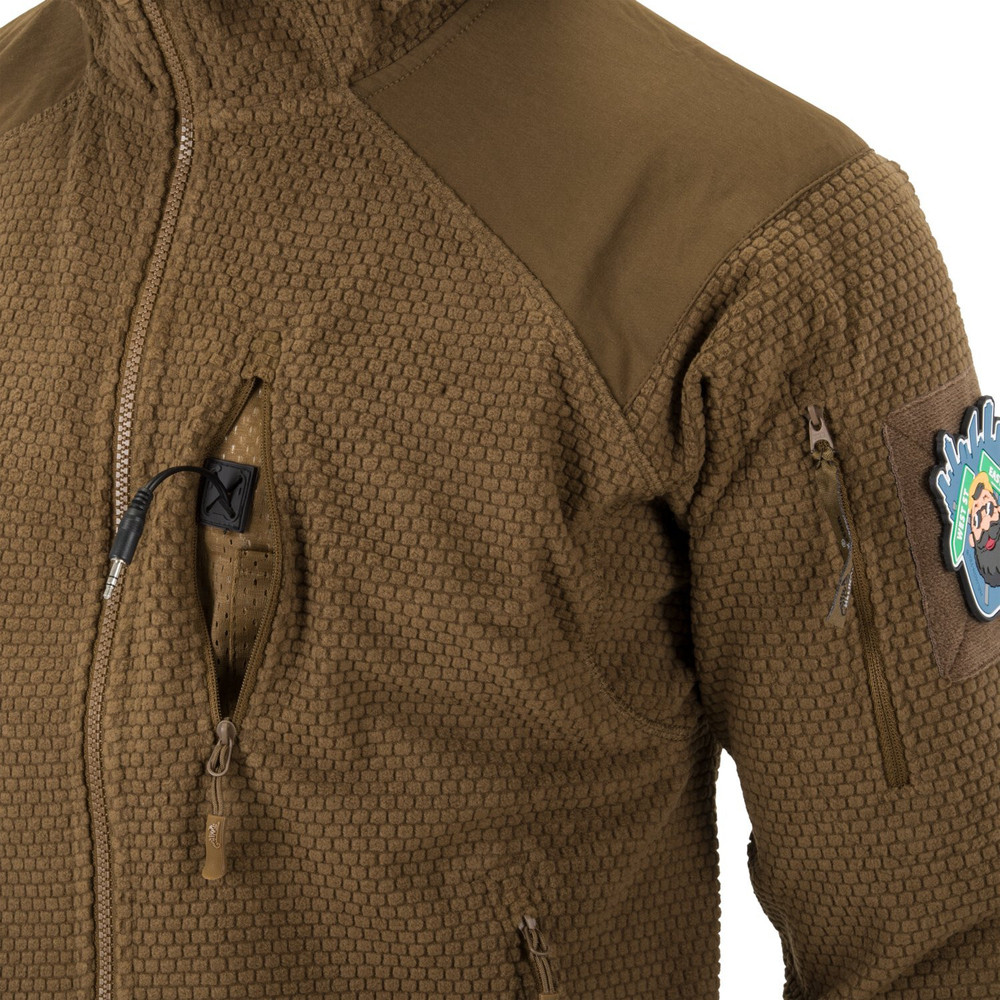 Helikon-Tex ALPHA HOODIE Jacket - Grid Fleece - Coyote