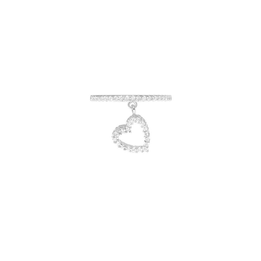 Silver Big Heart Ring