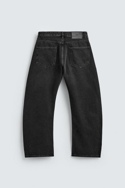 ZARA ДЖИНСЫ RELAXED BARREL FIT, УГОЛЬНЫЙ