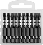 Биты KRAFTOOL Impact Pro, TORX, тип хвостовика E 1/4″, TX30, 50мм, 10шт, в пластиковом боксе