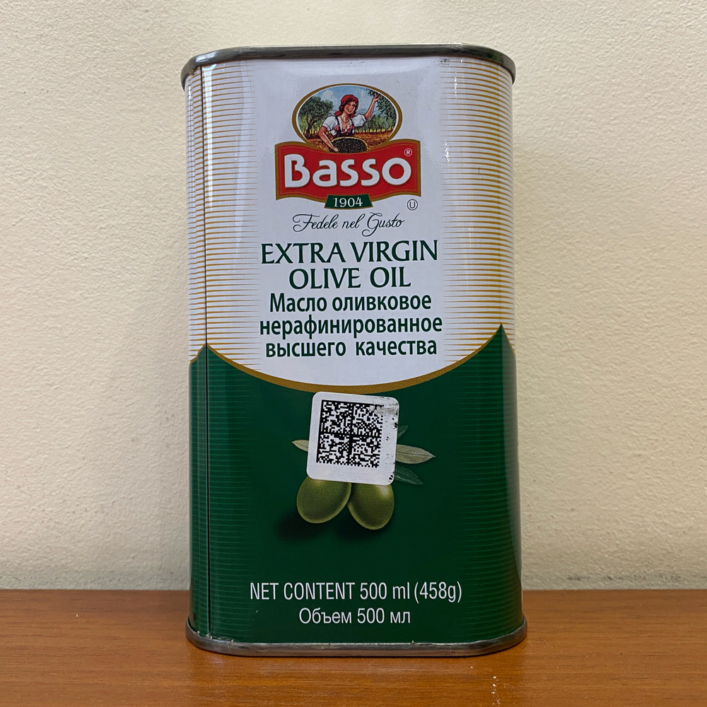 Оливковое масло BASSO  Extra Virgin  3 литра в жестяной банке-канистре Италия