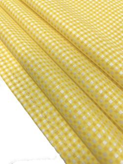 Постельное белье перкаль Сказка "Желтая клеточка" семейное Наволочка 50х70 см 2 шт Простынь на резинке 160x200 см Пододеяльник 145x215 см 2шт