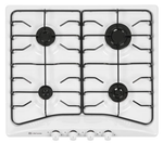 Поверхность варочная  ДеЛюкс 5840.01-051 (белая эмаль, стальные решетки, 58*50) Россия