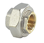 Соединитель латунь никель американка Ду 40 (1 1/2") прямой ВР/ВР 9012 ГОСТ 32585-2013 Aquasfera 9012-05
