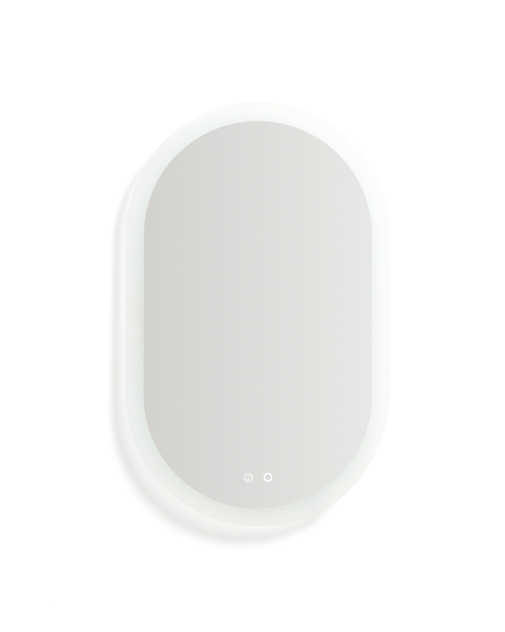 Овальное зеркало для ванной Mervi со LED подсветкой и защитой от запотевания 80 x 50 см