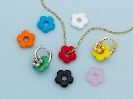 Подвеска-бусина "Цветок" 16мм, стекло (уценка)