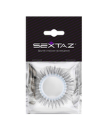 Круглое эрекционное кольцо с длинными «ресничками» (Цвет: белый с черным)