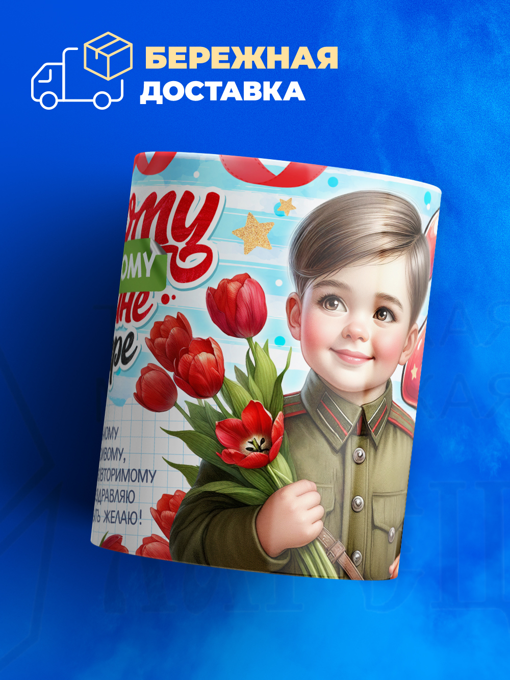 Кружка, с 23 февраля, 330мл, 1шт