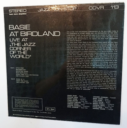 Винтажная виниловая пластинка Count Basie Live At The Jazz Corner Of The World - Basie At Birdland (Germany 1970)