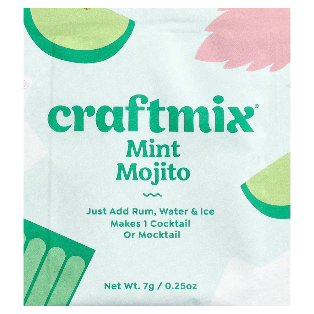 Craftmix, Коктейльная смесь, мятный мохито, 12 пакетиков, 84 г (2,96 унции)