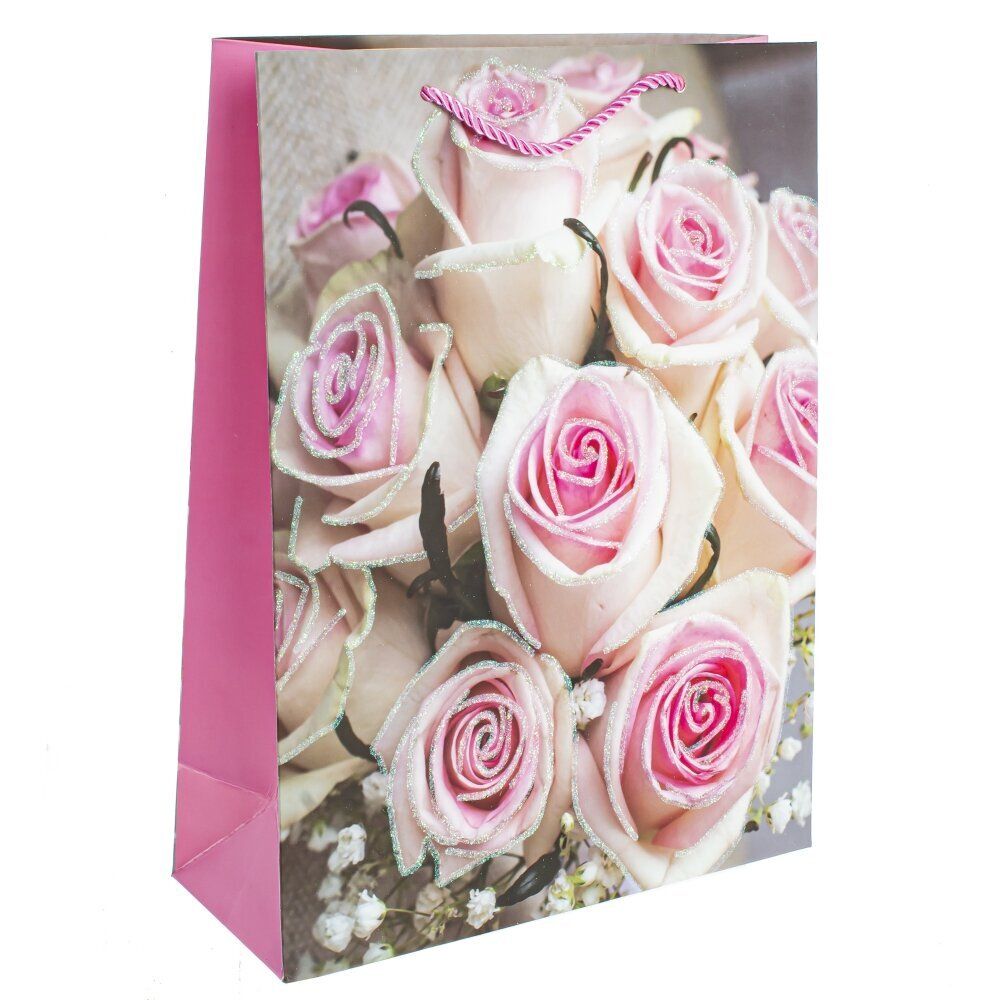 GAEM Пакет подарочный (бумага 210г/м2, блок микс 12шт), L26 W10 H32 см, 4в.