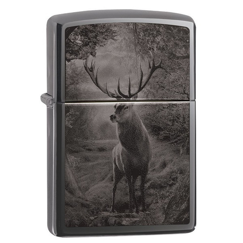 Зажигалка черная глянцевая Zippo 49059 с покрытием Black Ice