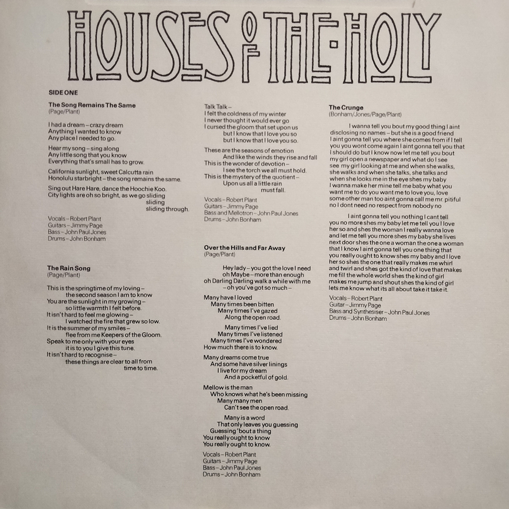 Led Zeppelin / Houses Of The Holy (LP)