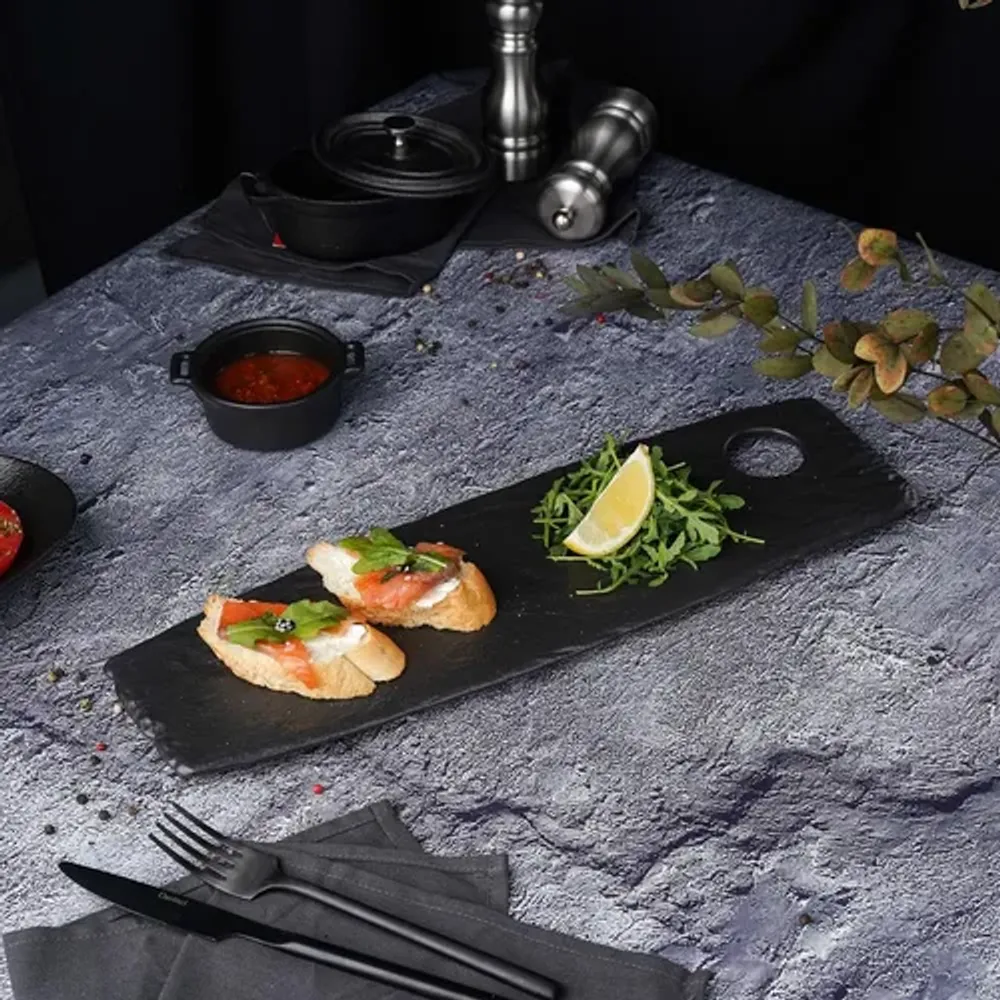 Блюдо прямоугольное 42,5*13 см h1,4 см Black Raw Stellar P.L. Proff Cuisine [1]