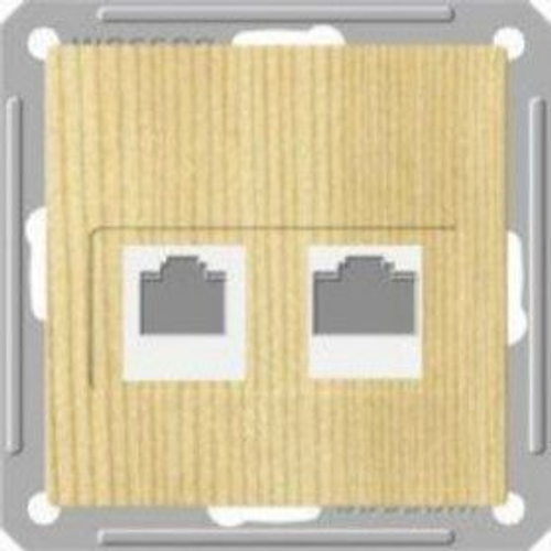 Розетка телефонная RJ11+компьютерная RJ45 категория 5E с/у, механизм W59 сосна Schneider Electric