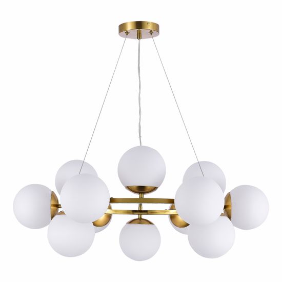 SLE1191-203-12 Светильник подвесной Золотистый/Белый E27 12*60W FRATTA