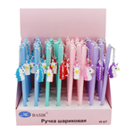 Ручка шариковая, Basir, синие чернила, серия "ЕДИНОРОГ", с брелоком, 40 шт