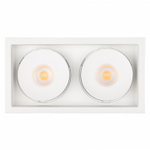Встраиваемый светильник Arlight CL-SIMPLE-S148x80-2x9W Warm3000 (WH, 45 deg) 026876