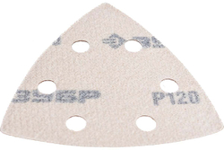 Треугольник шлифовальный универсальный 5 шт. (93х93х93 мм; Р120) "МАСТЕР" Зубр 35583-120