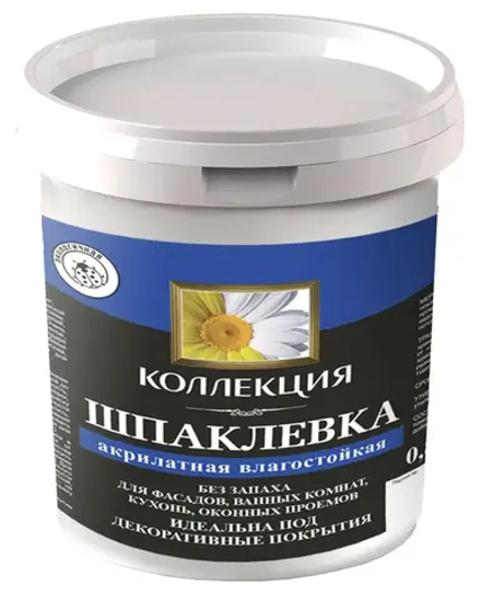 КОЛЛЕКЦИЯ Шпаклевка акрилатная влагостойкая 0,8кг (ИжСинтез)