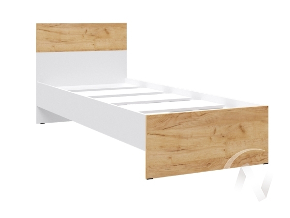 Кровать Юнона 0;8м (белый/дуб крафт золотой)