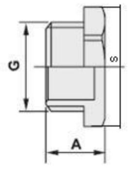 Пробка Valtec 3/4" НР с наружной резьбой латунная никелированная VTr.583.N.0005