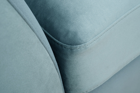 Диван трехместный 95x100x250см Garda Decor Annette велюровый бирюзовый