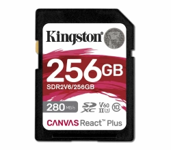 SDXC 256GB Kingston Canvas React Plus V60 UHS-II Class U3 150/280Mb/s