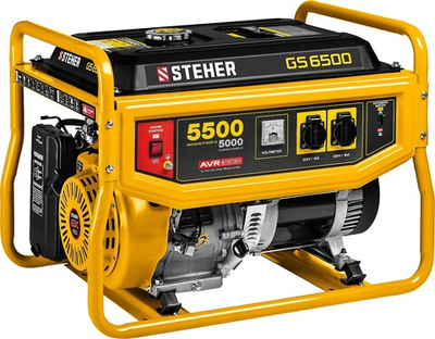 STEHER 5500 Вт, бензиновый генератор (GS-6500)