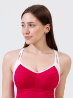 Купальник Zebra слитный без костей слипы (красный/белый)