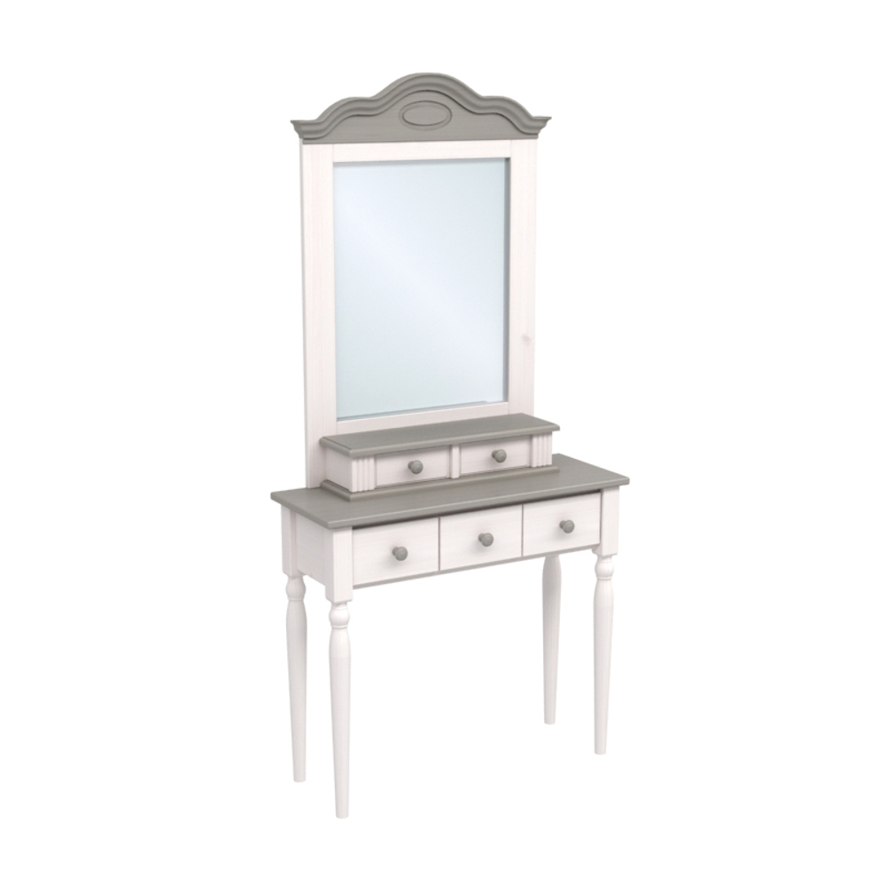 Стол туалетный Консолеа белый воск/антрацит