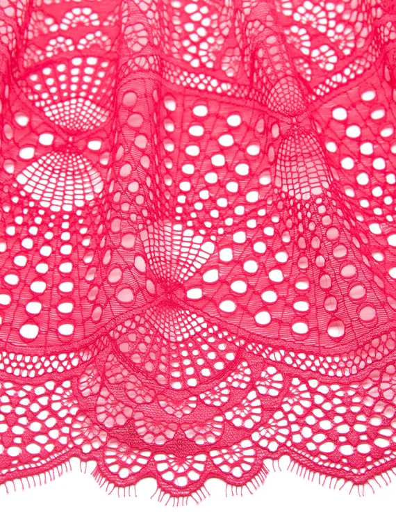 03-167 Кружево эластичное 22 см, кораллово-красный